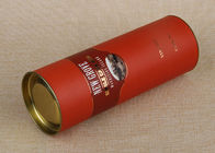 Recyclebarer Zylinder-kann roter zusammengesetzter Dosen-Papierwein, verpackend mit flachen Deckeln