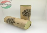 Wein-Flaschen-Kraftpapier-Rohr-Verpackung mit Drucklogo/hölzernem Korken-Deckel