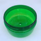 Empty Plastic PET Jar With Green Body / Cream Jars Cosmetic Packaging