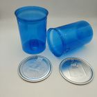 Großes Behälter-blaues Farbe-HAUSTIER konserviert einfache offene Glas-Nahrung Speichersüßigkeit in Büchsen