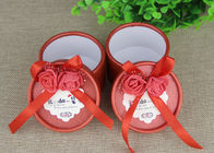 Runde rote Band-Pappschachtel-Verpackendosen, die für das Heiratssüßigkeits-Verpacken verpacken