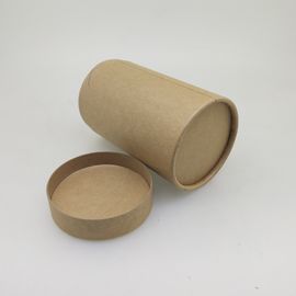 Biodegradable Kraft Paper Tubes Embossing Logo For Tea / Dried Food