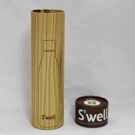 Pantone Brown Round Whole Paper Tube Packaging For Wine Packaging