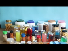 Durchsichtige Pet-Gläser Plastikbehälter für Pulvernüsse