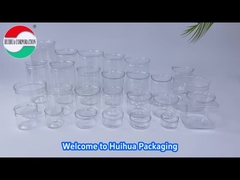 Durchsichtige leicht geöffnete Dosen/Flaschen aus Kunststoff