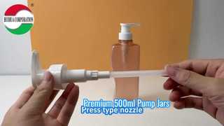 500ML PET-Flasche Kunststoff-Behälter Pump-Druckdeckel für Shampoo & Duschgel