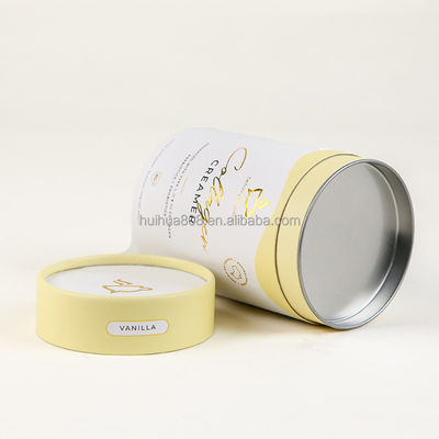 Food Grade Tea Paper Jar Customized Craft Paper Bio-degradable Cylinder Carton Packaging Tube Sealed Moisture-proof Chewing Gum