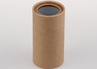 Brown-Kraftpapier-Rohr mit sichtbarer klarer Plastikfenster-Kappe für das Geschenk-Verpacken