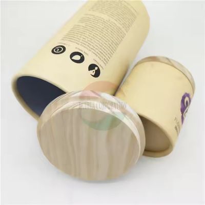 Kraft Paper Airtight Tea Container with Cork Lid Cylinder Packaging Tube for Food Candies Crafts Cookies Embossed Surface