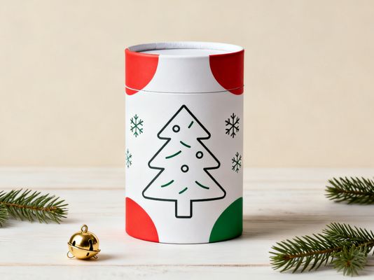 Low MOQ OEM Customized Eco-Friendly Paper Tube for Christmas Gift Paper Tube Packaging