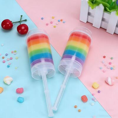 PP Plastic Takeout Sushi Roll Push up pop Tube Packaging Shooter Cup Cylinder Container with Lid
