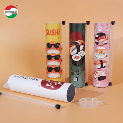 OEM 52mm 220mm Sushi Push-Up Tube and PP Sauce Tube Set for Soy Sauce Syrup Take away Condiments Food Packaging Length