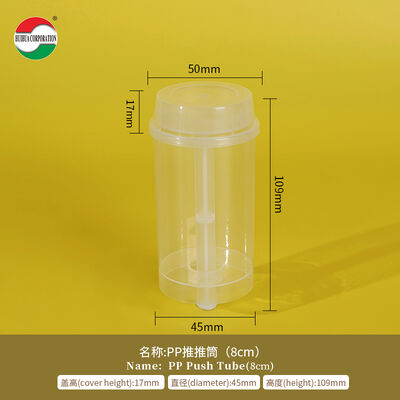 New Eco Friendly Clear PP Plastic To Go Sushi Roll Push Up Pop Tube Packaging Shooter Cup Cylinder Container With Cover
