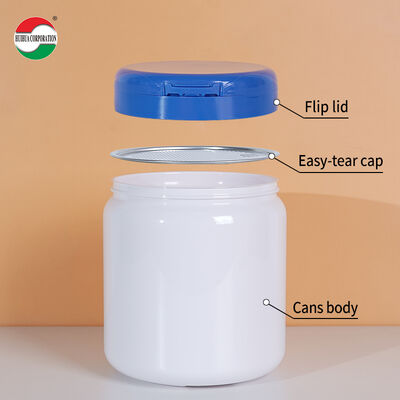 2200ML 2600ML New Style Custom Logo Food Grade Plastic Milk Powder Can Plastic Cap with Scoop