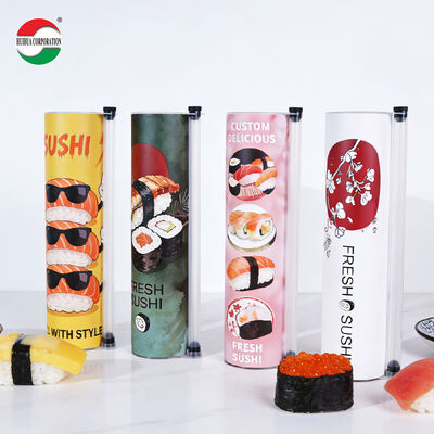 OEM 52mm 220mm Sushi Push-Up Tube and PP Sauce Tube Set for Soy Sauce Syrup Take away Condiments Food Packaging Length