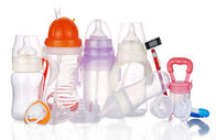 Kundengebundene Plastikbaby-Milch-Wasser-Saugflasche mit Stroh-Kappe