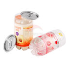 350ml klären Plastikzylinder-/Getränkesaft-Haustier-Flaschen-Glas mit einfachem offenem Aluminiumdeckel