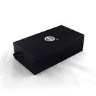 Luxuriöser schwarzer Goldstempelnrecyclingpapier-Kasten für Kleidung und Kosmetik