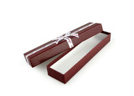 Rote Recyclingpapier-Schmuck-Geschenkboxen mit Band für Halskette und Stift