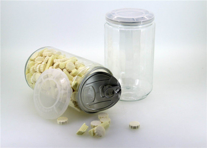 Klares Plastik-HAUSTIER einfaches Open kann 500ml die Süßigkeits-Rohre runden, die SGS-Zertifikat verpacken
