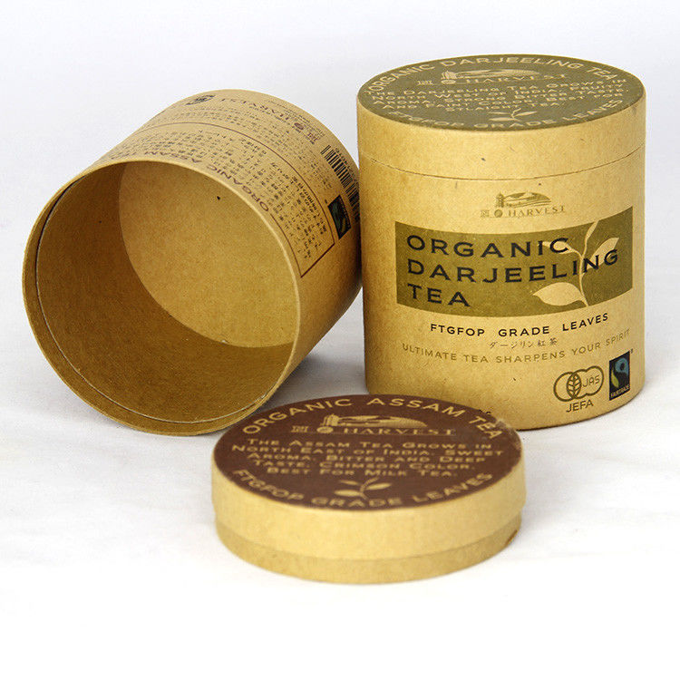 Umweltfreundliche Brown-Kraftpapier-Dosen, die für Blumen-Tee und Nahrungs-Pulver verpacken