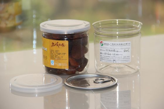 Kundengebundenes HAUSTIER des klarer Plastikzylinder-einfaches offenen Endes kann für das luftdichte Trockenfutter/Getränk