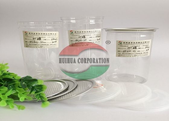 Plastik-HAUSTIER einfache offene versiegelbare Dose mit Aluminium EOE für Süßigkeits-Imbiss