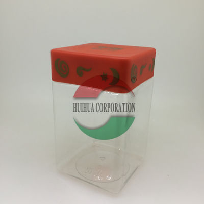 Quadratische transparente Flaschen HAUSTIER der großen Öffnung, klare Haustier-Glas-Hafermehl-Dose