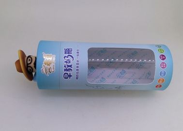 83mm Durchmesser-Papier-Dosen, die mit klarem PVC-Fenster für Saugflasche/kundenspezifische Drucksache-Rohre verpacken