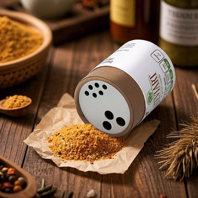Eco-friendly Spice Paper Tube Packaging For Food Grade Tea Package Custom Size FDA-SGS ISO9001 Certified