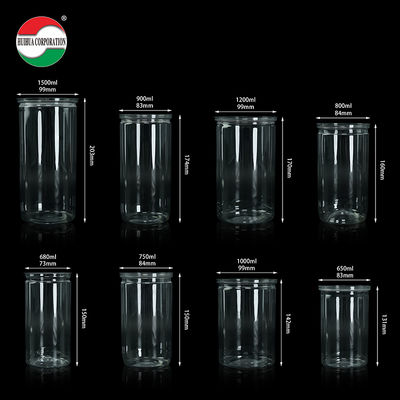Cylinder Clear PET Jars