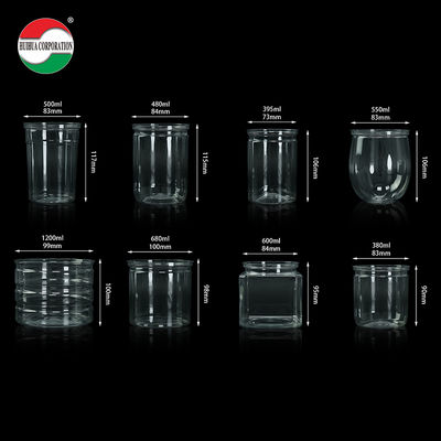Cylinder Clear PET Jars