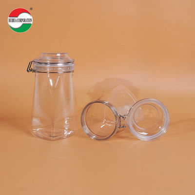 1080ML recycelte, gebrauchte, transparente Kunststoff-Aufbewahrungsflaschen, klare PET-Dosen, versiegeltes Glas mit Schraubdeckel für Tierfutter, Kaffee