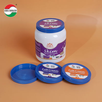 Lebensmittelechte 502# 125mm Kunststoff PP PE Deckel für Milchpulverflaschen ISO / SGS / FDA / FSSC-Zulassung