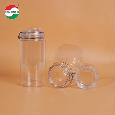 1660ML Transparente PET-Flasche Kunststoffgläser für Lebensmittel Klare Kunststoffzylinder Versiegelte Gläser für nachhaltige und umweltfreundliche Verpackung