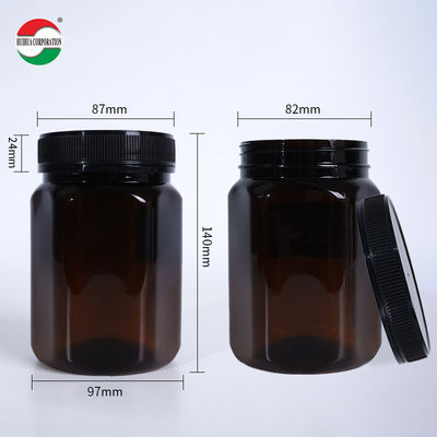 Custom Clear PET Bottle with Screw Lid for Food Grade Packaging