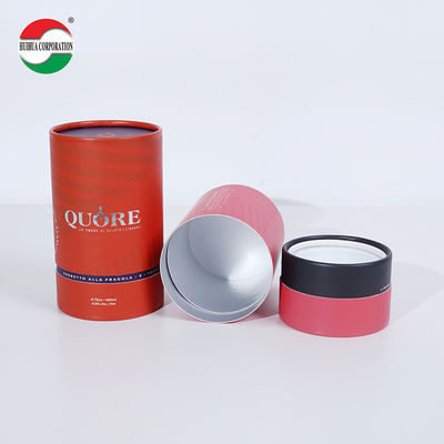 Custom Design Recyclable Paper Tube Packaging For Perfume Skincare Cosmetic Candle Essential Oil Round Box Cylinder Container