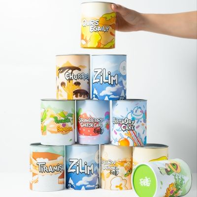 Hot-sellling Good Waterproof OEM Customized Food Grade White Cardboard PE Inner Ice Cream Paper Tube Paper Can for Ice Cream Freezing Resistance