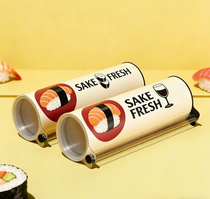 Custom Size Sushi Push Pop Container Food Grade Paper Cylinder Push Tube Packaging for Snacks Custom Design
