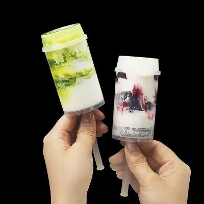 Lebensmittel-Grad Custom Push Pop Kuchen PET Tube Kunststoff Verpackung Sushi Push Pop Behälter Zylinder Push Up Tube Verpackung
