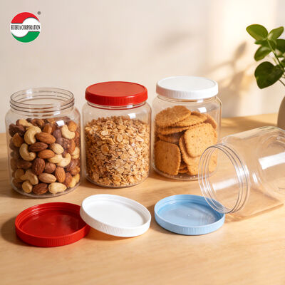 2000 ml 2200 ml 2625 ml Weitmaul-Süßigkeiten-Glas Plastik-PET-Lagerbehälter Verpackung mit Schraubkappe