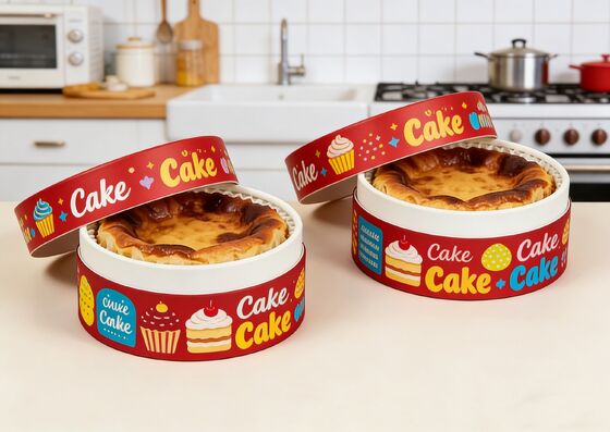 Biologisch abbaubare Lebensmittelröhrchenverpackung für Kuchen Desserts Käsekuchen Kraft High Temperature Backpapierbehälter
