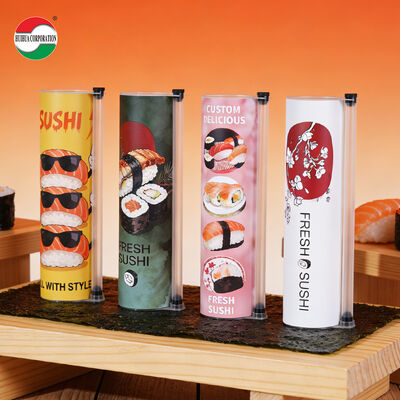 Custom Printing Sushi Paper Tube Packaging for Restaurants & Wholesalers Sushi Push Up Paper Tube