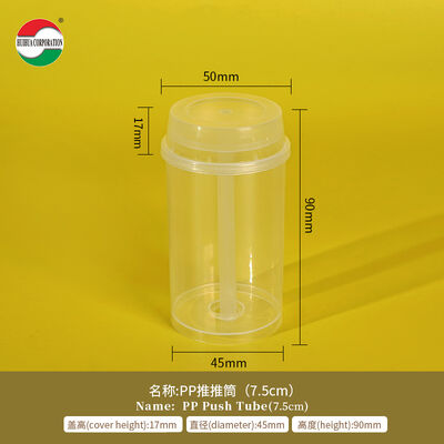 Economical Food Grade Sushi Push Pop up Plastic Tube Custom New Design PP Plastic Bottle Packaging for Cake Jelly