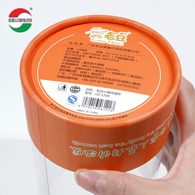 Food Grade Clear PVC Cylinder Paper Tube Gift Box Custom Silk Print Logo Round Transparent Paper Can