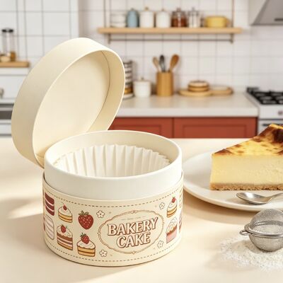 Customized Food-Grade Baking Cake Dessert Kraft Paper Tube Packaging Luxury Cylinder Cardboard Cheesecake Box Canister