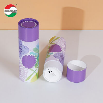 Eco‑Friendly Rotatable Shaker Paper Canister Recyclable Paper Powder Shaker Tube With Sifter Lid