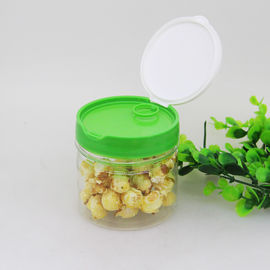 400ml Flip Top Plastic Easy Open Lid Dried Food Jars With Labeling LOGO