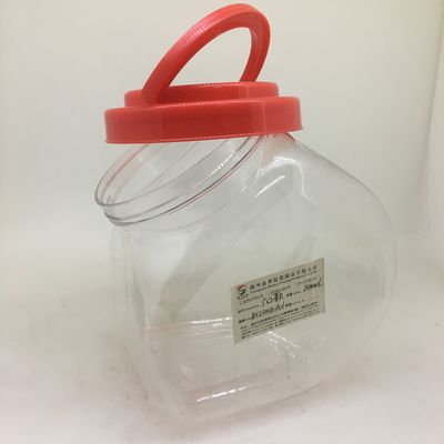 Guangzhou Factory 100ml 200ml 300ml 400ml 500ml 600ml 700ml 800ml 900ml 1000ml Empty Food Grade Clear Cooking Candy Cans PET Plastic Jars With Lids