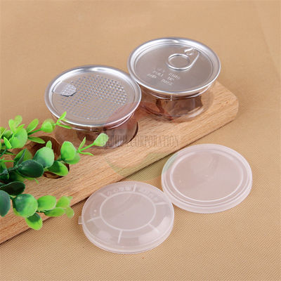 Good Airtight 100ml 120ml Small Capacity Plastic Can for Oil Spice Powder Easy Take Plastic Jar Clear Plastic Cylinder